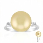 Anillo en oro con Perla dorada del Mar del Sur Kabira  (TPC)