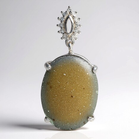Ciondolo in argento con Agata Glitter
