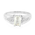 Kanariengelber Kunzit-Silberring