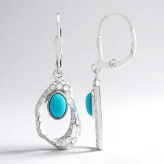 Orecchini in argento con Turchese Sleeping Beauty