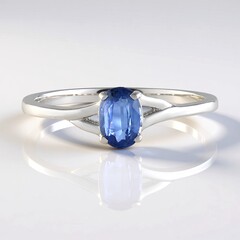 Anello in argento con Cianite del Nepal
