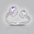 Anello in argento con Ametista Rose de France