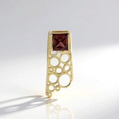 Ciondolo in oro con Zircone Champagne