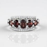 Anello in argento con Zircone Rosa
