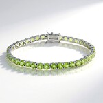 Bracciale in argento con Peridoto della Birmania