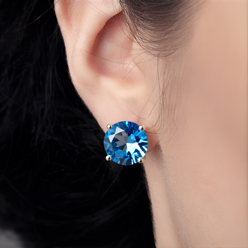 Boucles d'oreilles en or et Topaze de Marambaia (de Melo Gold)