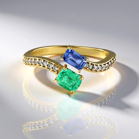Bague en or et Emeraude de Russie (Adela Gold)