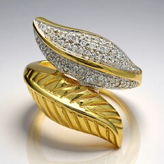 Anello placcato in oro con Zircone