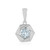 Zilveren hanger met een Braziliaanse Aquamarijn