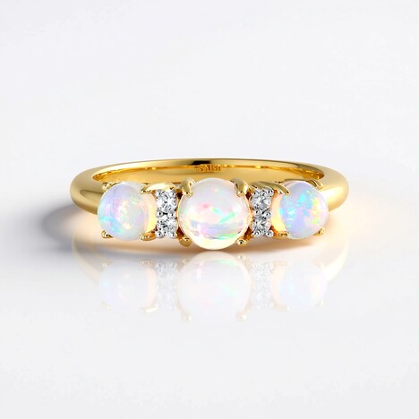 Anello in argento con Opale di Welo