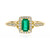 Gouden ring met een AAA Zambia smaragd (CIRARI)