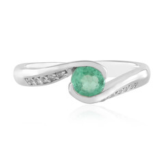 Bague en argent et Emeraude de Russie