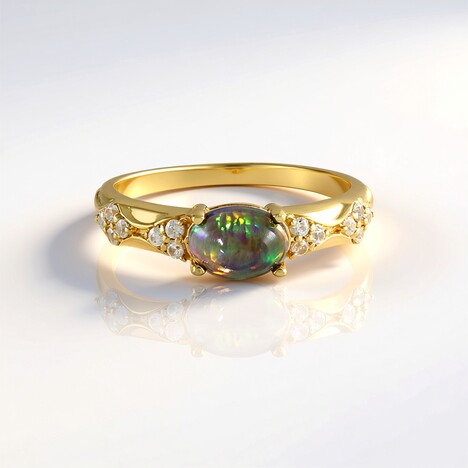 Anello in argento con Opale Mezezo