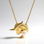 Collana in argento con Perla d'Acqua Dolce Bianca