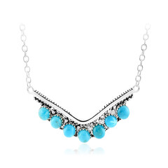 Collar en plata con Turquesa azul del Mohave Kingman (Jones Lee)