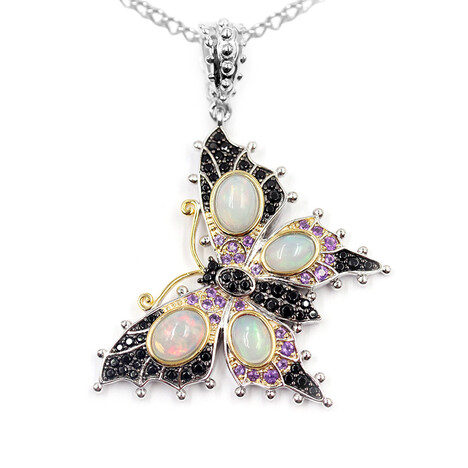 Collier en argent et Opale Welo (Dallas Prince Designs)