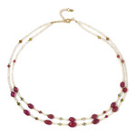 Collana in argento con Rubino del Madagascar (Riya)