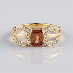 Anello in oro con Granato Cangiante (AMAYANI)