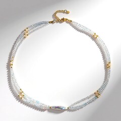 Collana in argento con Perla d'Acqua Dolce Bianca (Riya)