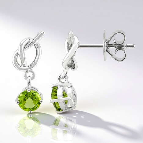 Orecchini in argento con Peridoto Jilin (Pallanova)
