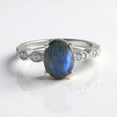 Anello in argento con Labradorite (Adela Silber)