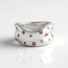 Anello in argento con Diamante Champagne I3 (de Melo Essence)