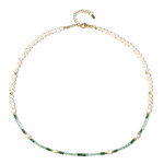 Collar en plata con Perla blanca Freshwater (Riya)