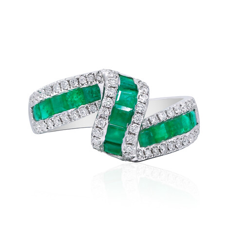 Gouden ring met AAA Zambia smaragden (CIRARI)