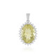 Zilveren hanger met een Ouro Verde kwarts