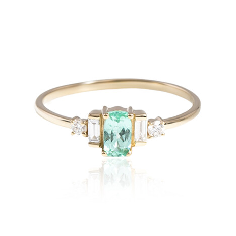 Gouden ring met een Paraiba toermalijn (AMAYANI)