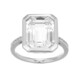 White Topaz Silver Ring (Adela Silber)
