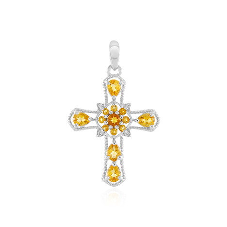 Citrin-Silberanhänger