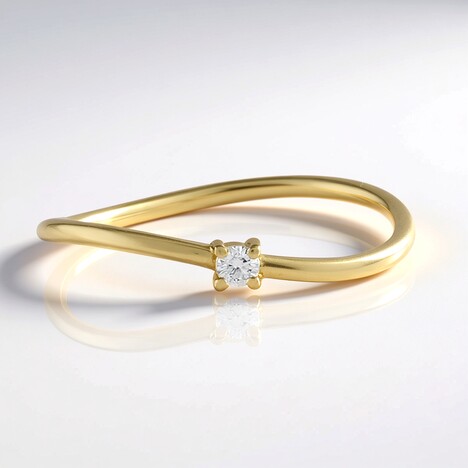 Anello in oro con Diamante IF (D)
