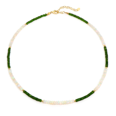 Edelstein-Silberhalskette