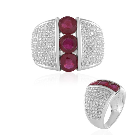 Anillo en plata con Rubí de Madagascar (de Melo Essence)