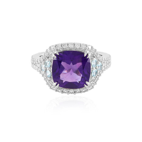 Sibirischer Amethyst-Silberring (Adela Silber)