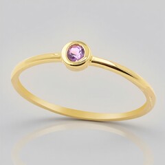 Anello in argento con Zaffiro Ceylon Porpora (non riscaldato)