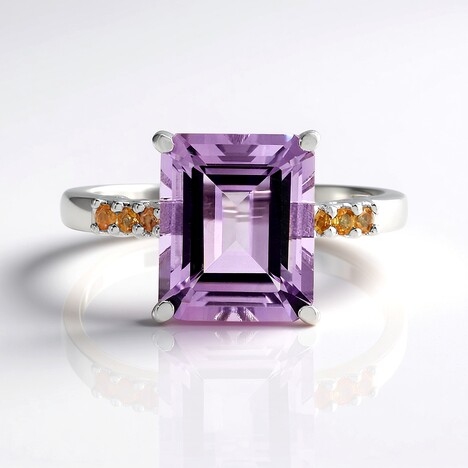 Anello in argento con Ametista Rose de France