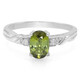 Anello da uomo placcato in platino con Tormalina Cuprian