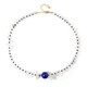 Zilveren halsketting met een lapis lazuli (Riya)