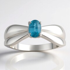 Bague en argent et Kyanite verte