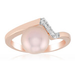 Anello in argento con Perla d'Acqua Dolce Rosa (TPC)