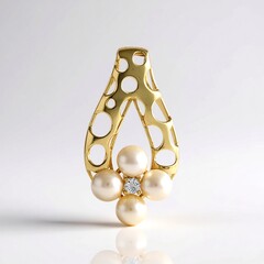 Ciondolo in oro con Perla d'Acqua Dolce Bianca (Ornaments by de Melo)