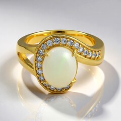 Anello in argento con Opale di Welo