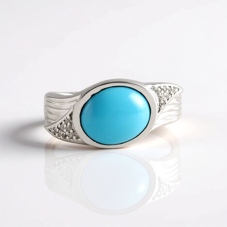 Anello in argento con Turchese Sleeping Beauty