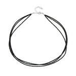 Collar en plata con Espinela negra