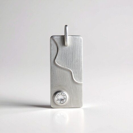 Ciondolo in argento con Zircone (MONOSONO COLLECTION)