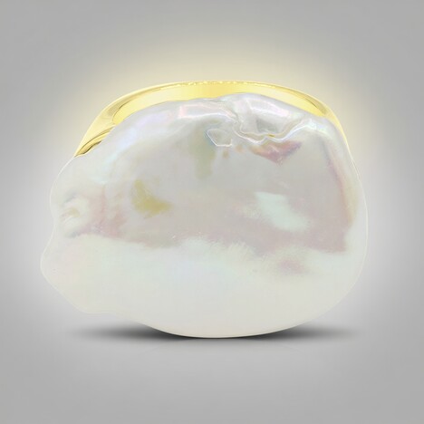 Anello in argento con Perla di Acqua Dolce (TPC)