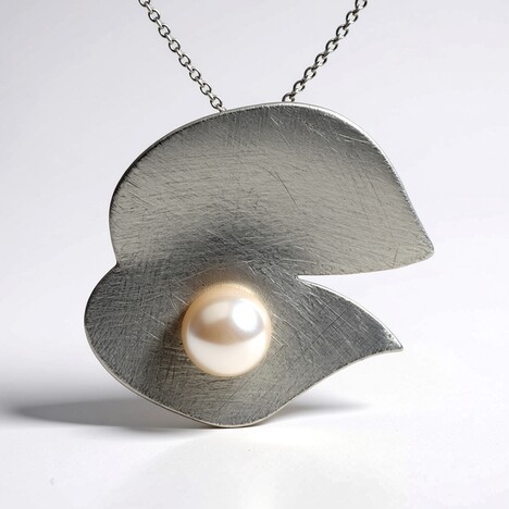 Collana in argento con Perla di Acqua Dolce (Joias do Paraíso)