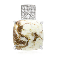 Magnesit-Silberanhänger